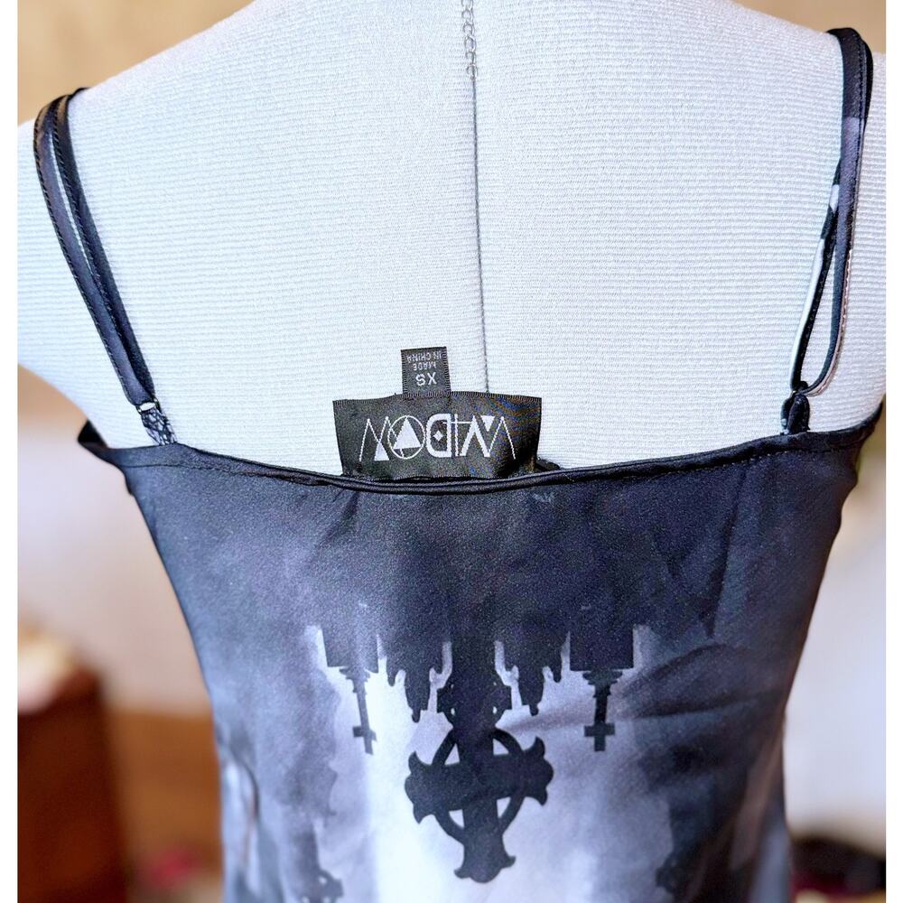 Dolls Kill Widow The Devil Decides Graveyard Midi Cami Dress XS Whimsigoth Punk - Picture 16 of 16